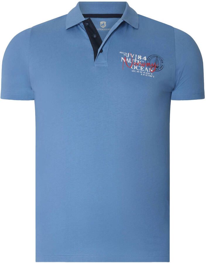 Jan Vanderstorm polo DAGFINN multi (set van 2) Blauw Wit - Foto 3