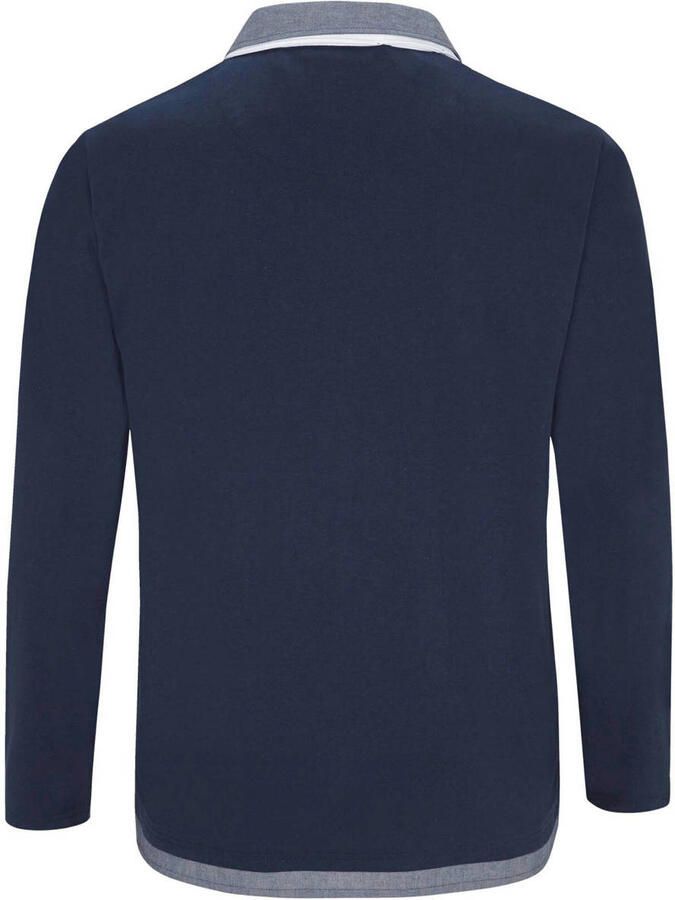 Jan Vanderstorm polo FENNO Plus Size met printopdruk donkerblauw - Foto 2