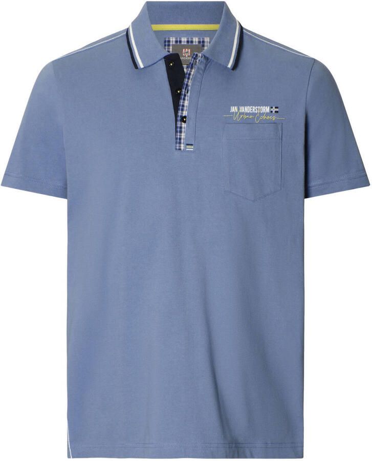 Jan Vanderstorm polo Plus Size blauw - Foto 3