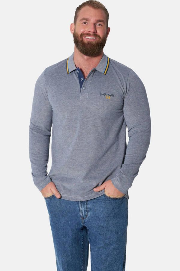 Jan Vanderstorm polo Plus Size donkerblauw