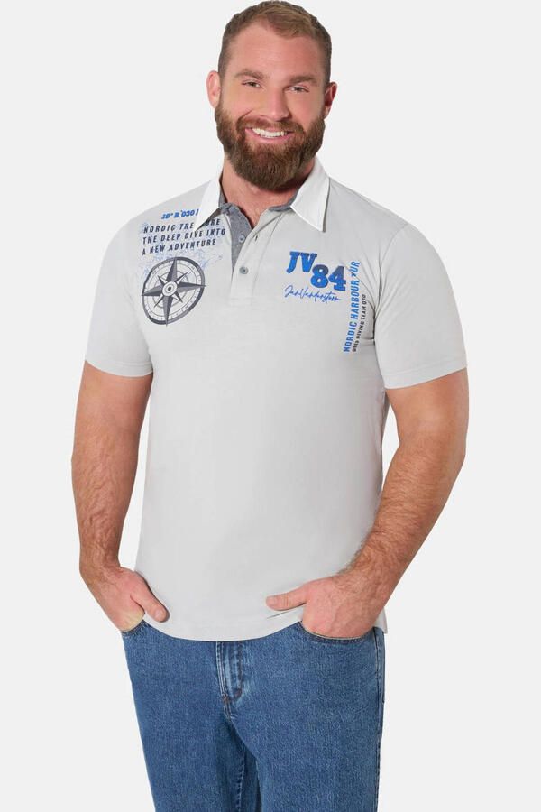 Jan Vanderstorm polo Plus Size grijs