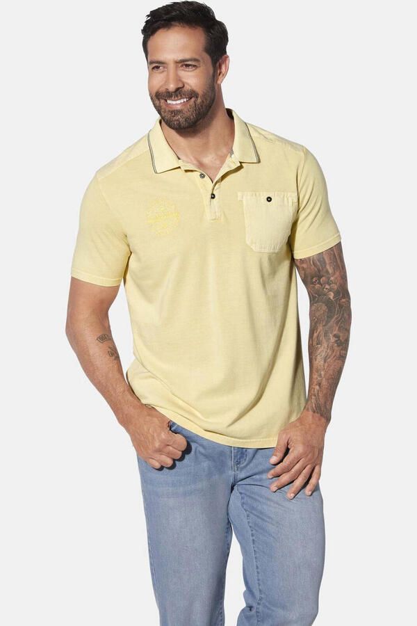 Jan Vanderstorm polo Plus Size GUNHELM lichtgeel - Foto 3