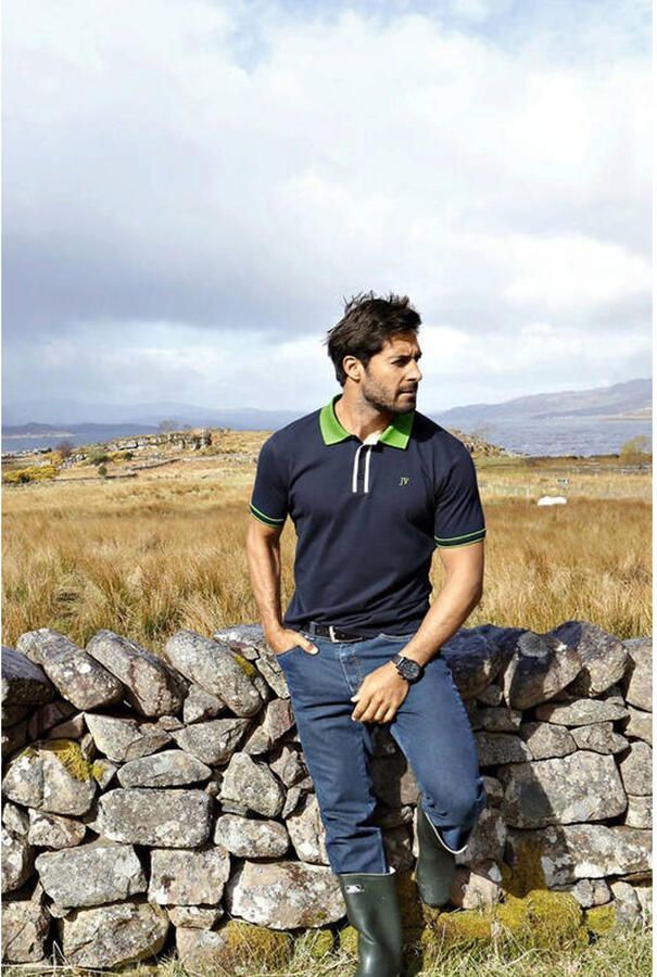 Jan Vanderstorm Poloshirt ISFRIED zacht katoen comfort fit