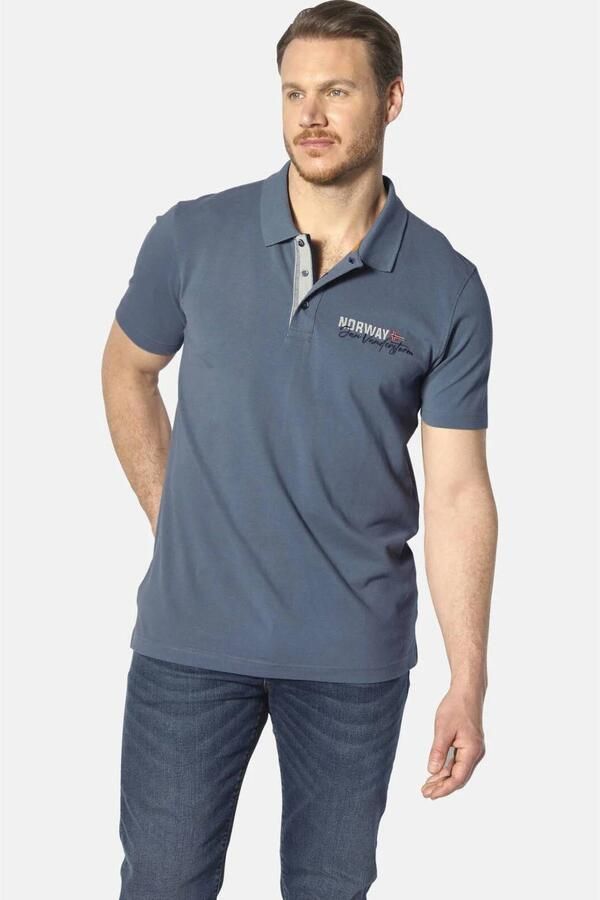 Jan Vanderstorm polo Plus Size JAKOV blauw