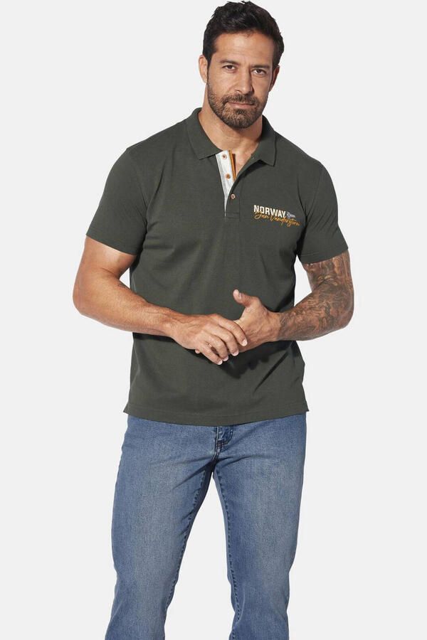 Jan Vanderstorm polo Plus Size JAKOV olijfgroen