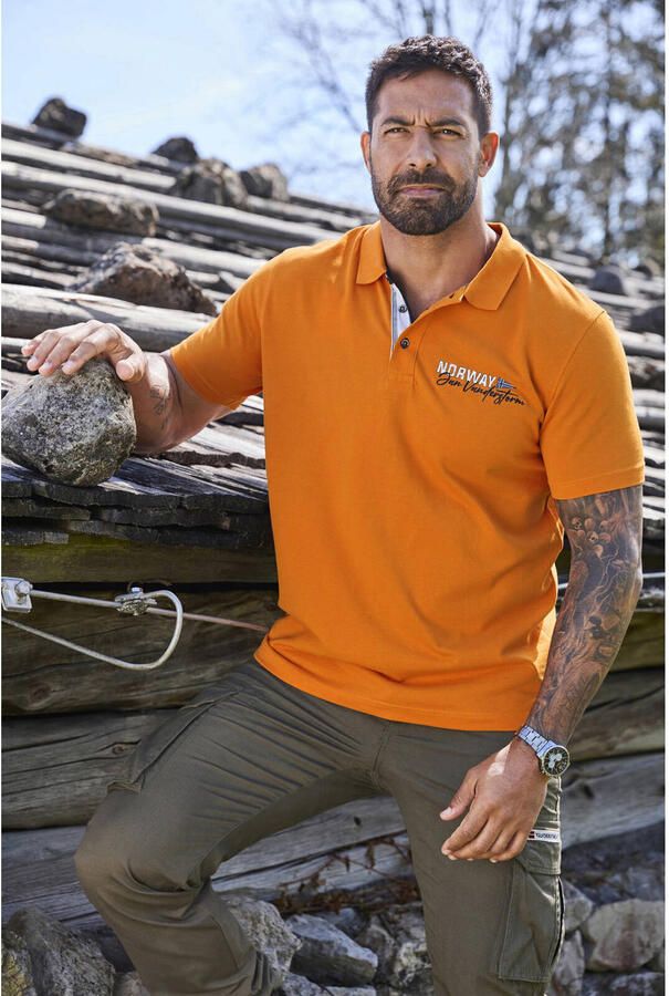 Jan Vanderstorm polo Plus Size JAKOV oranje