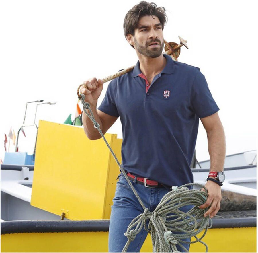 Jan Vanderstorm Poloshirt NISSE met verlengd rugpand