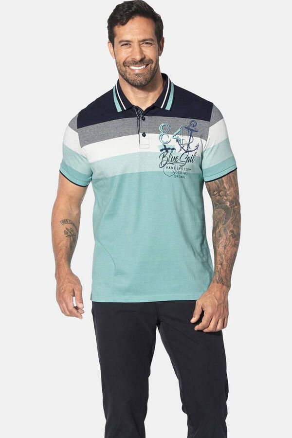 Jan Vanderstorm polo Plus Size SNORSE turquoise