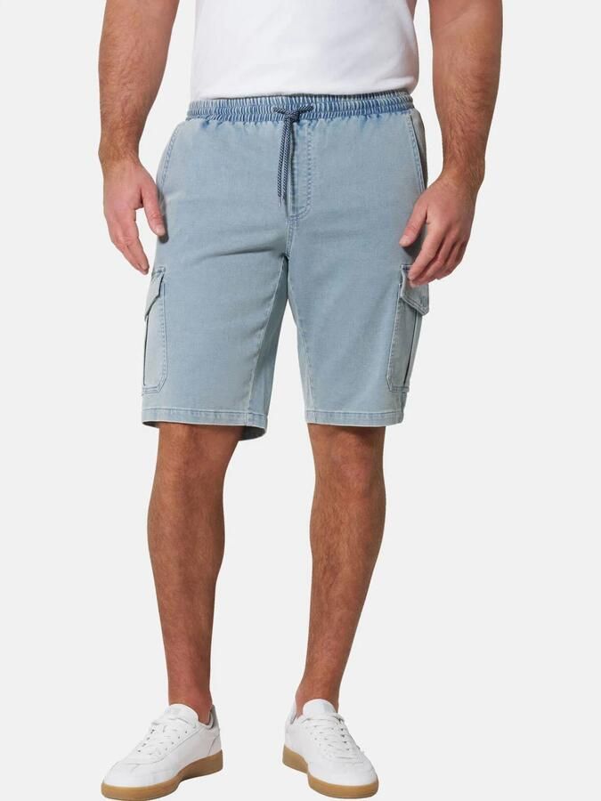 Jan Vanderstorm regular fit casual short Plus Size blauw