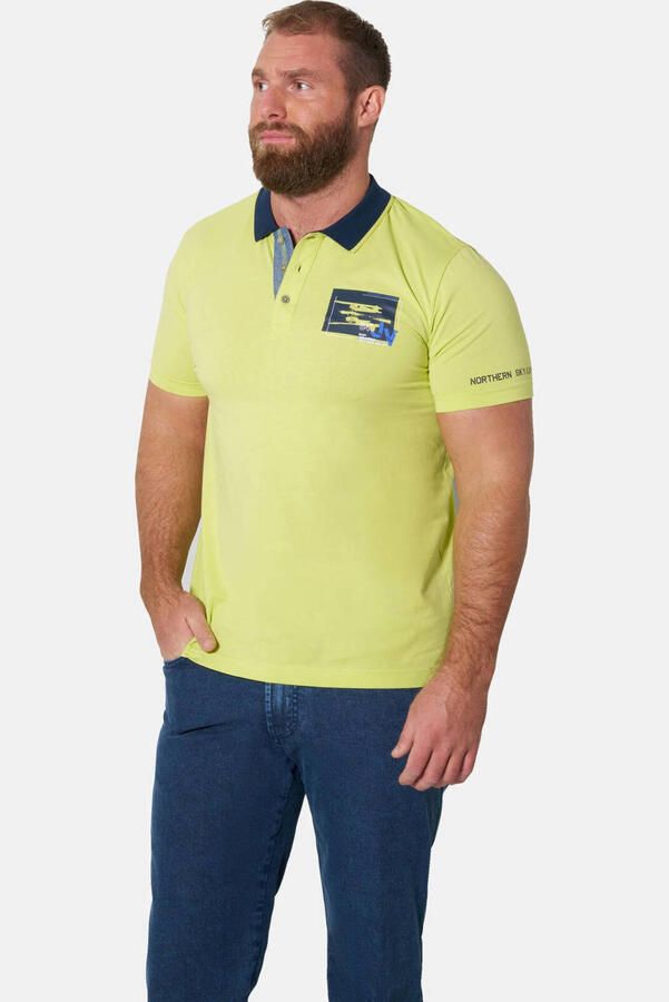 Jan Vanderstorm regular fit polo +FIT Collectie Plus Size lichtgroen