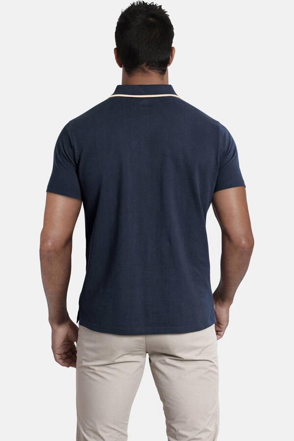 Jan Vanderstorm regular fit polo JOHAR Plus Size donkerblauw - Foto 3