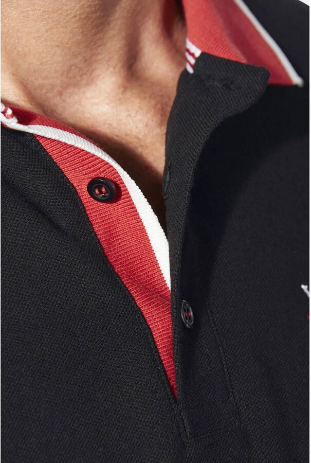 Jan Vanderstorm regular polo IWAR Plus Size zwart - Foto 2