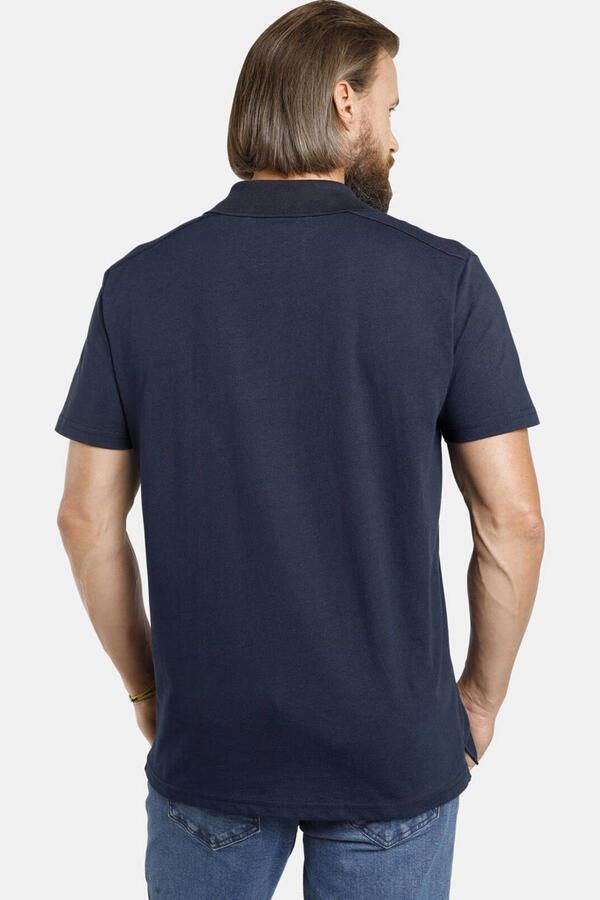Jan Vanderstorm loose fit polo Plus Size JANO met printopdruk donkerblauw - Foto 2
