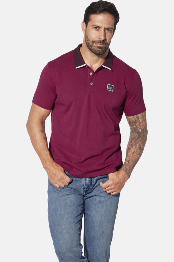 Jan Vanderstorm regular polo MORLAN Plus Size donkerrood