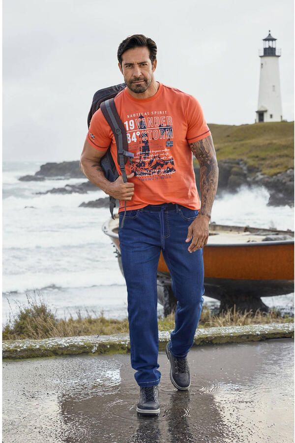 Jan Vanderstorm +FIT COLLECTIE regular T-shirt MORKHEIM Plus Size oranje - Foto 2
