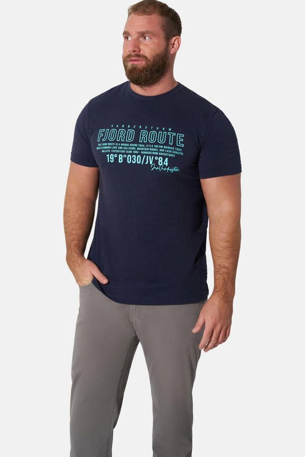 Jan Vanderstorm relaxed T-shirt NIORD donkerblauw