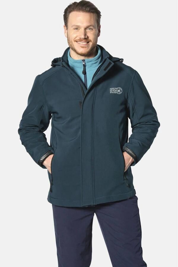 Jan Vanderstorm softshell jas MENNE Plus Size petrol