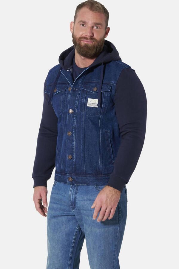 Jan Vanderstorm spijkerjas Plus Size donkerblauw