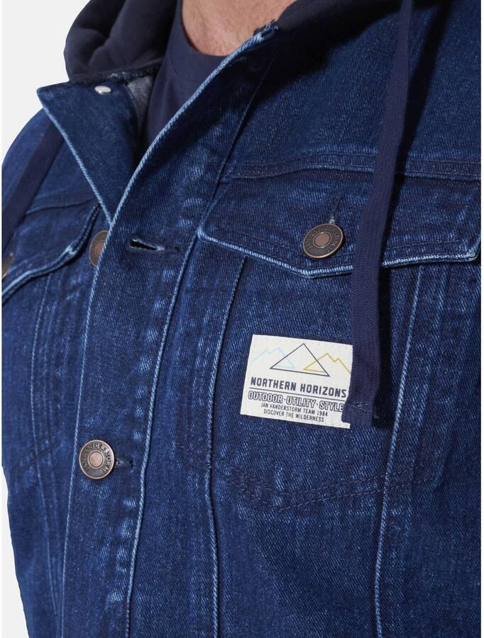 Jan Vanderstorm spijkerjas Plus Size donkerblauw - Foto 2