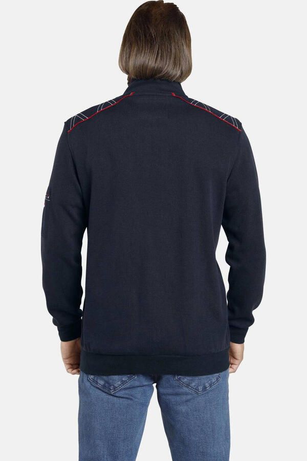 Jan Vanderstorm sweatvest ATLI Plus Size met printopdruk donkerblauw - Foto 3
