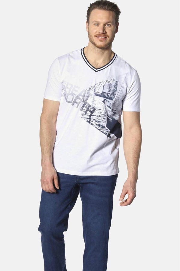 Jan Vanderstorm T-shirt BRYNO Plus Size met printopdruk wit - Foto 3