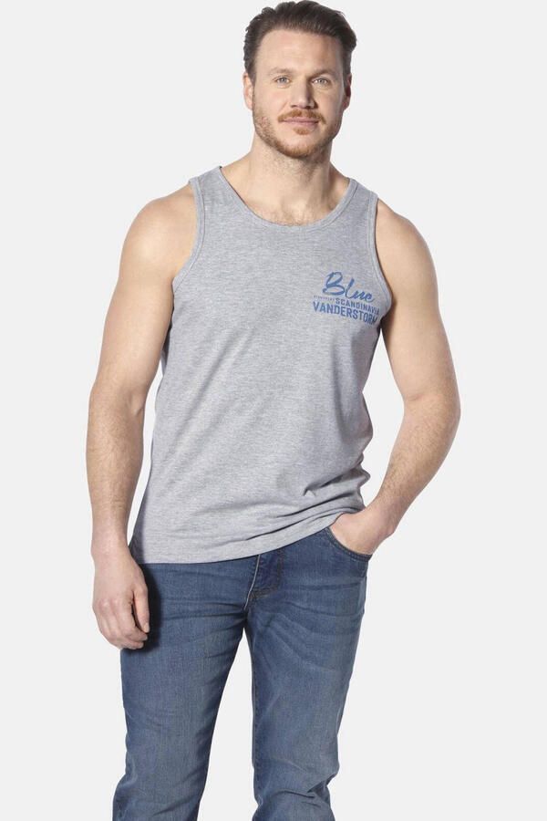 Jan Vanderstorm T-shirt FELTON Plus Size met printopdruk grijs