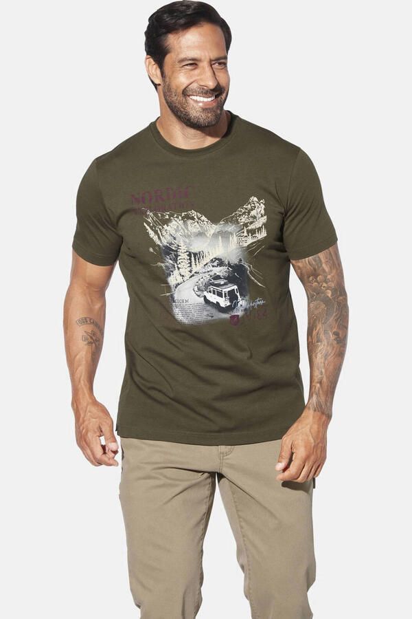 Jan Vanderstorm T-shirt HAKSE Plus Size olijfgroen