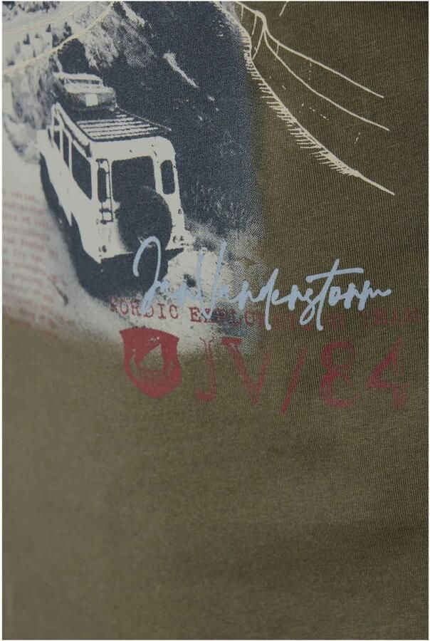 Jan Vanderstorm T-shirt HAKSE Plus Size olijfgroen - Foto 3