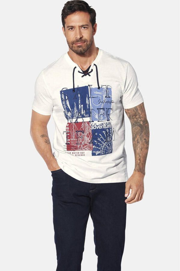 Jan Vanderstorm T-shirt KARLFRIED Plus Size wit