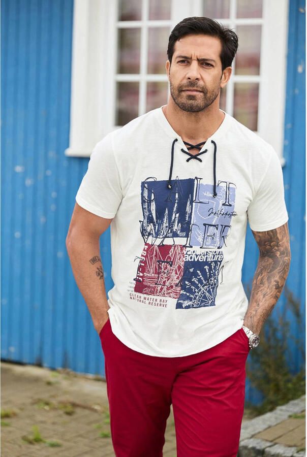 Jan Vanderstorm T-shirt KARLFRIED Plus Size wit - Foto 2