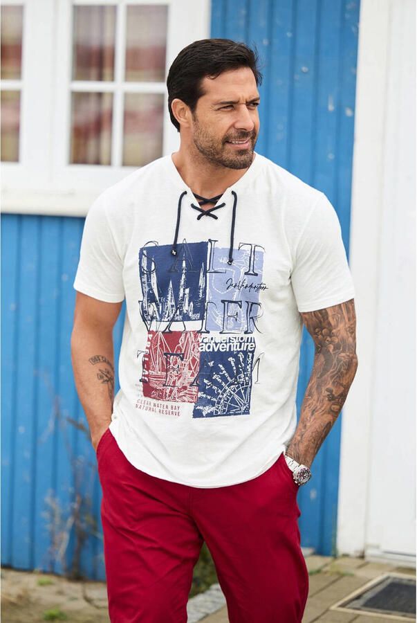 Jan Vanderstorm T-shirt KARLFRIED Plus Size wit - Foto 3