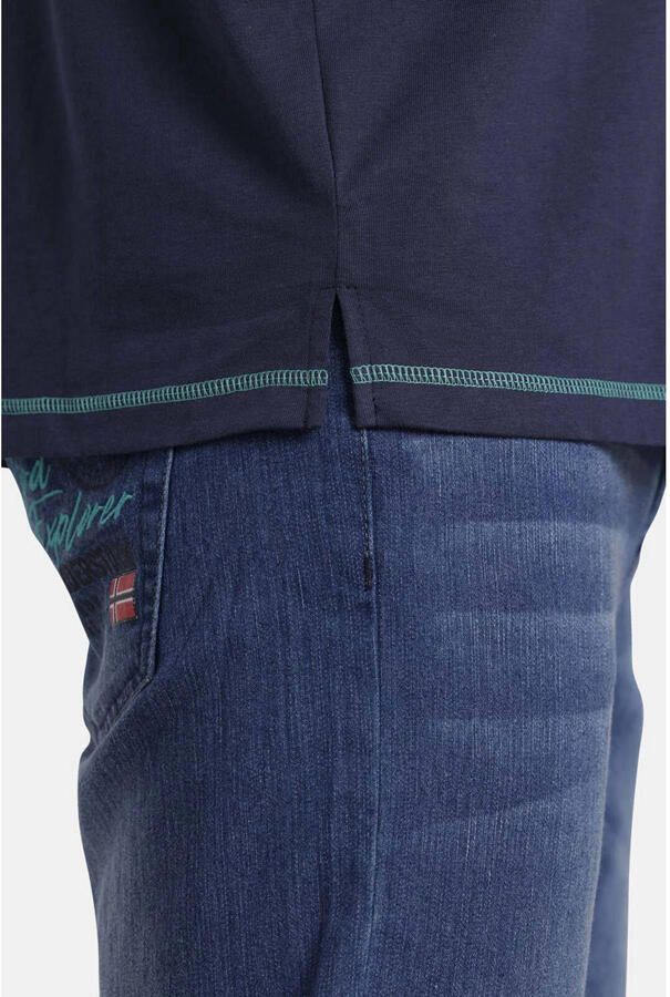 Jan Vanderstorm T-shirt NORDGER Plus Size met tekst donkerblauw - Foto 2