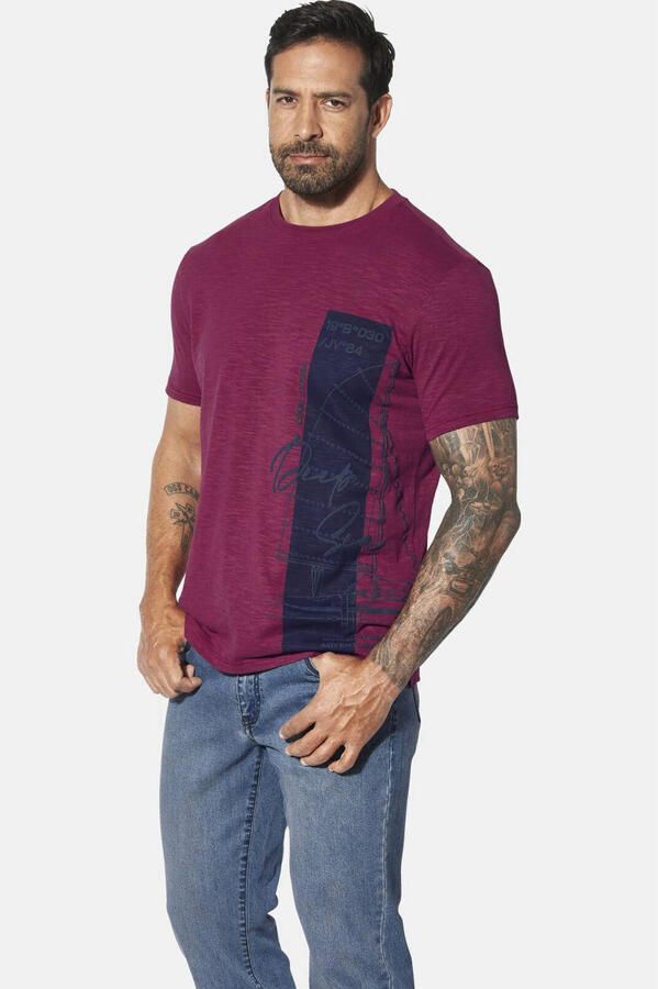 Jan Vanderstorm T-shirt Plus Size BALJAN donkerrood