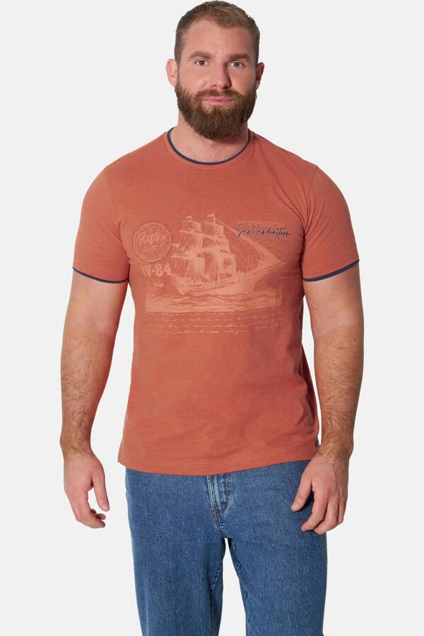 Jan Vanderstorm T-shirt Plus Size donker oranje