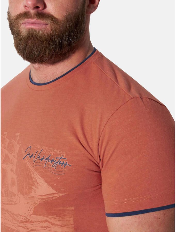 Jan Vanderstorm T-shirt Plus Size donker oranje - Foto 2