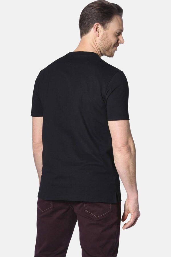 Jan Vanderstorm T-shirt RANSTEIN Plus Size met printopdruk zwart