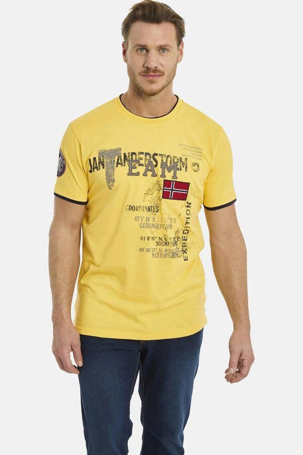 Jan Vanderstorm T-shirt SÖLVE Plus Size geel - Foto 2