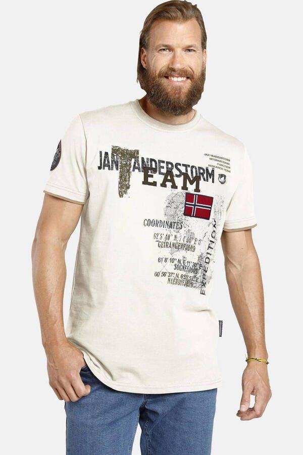 Jan Vanderstorm T shirt SÖLVE robuuste katoen jersey