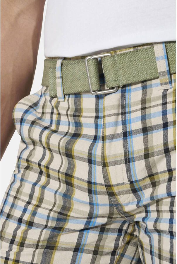 Jan Vanderstorm VALKOR relaxed geruite cargo short groen - Foto 2