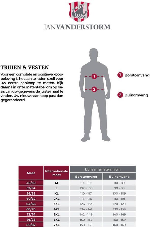 Jan Vanderstorm gemêleerd vest Plus Size Halsten zwart
