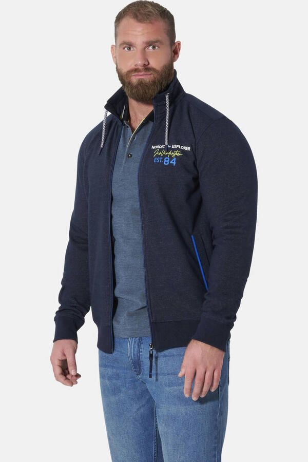 Jan Vanderstorm vest Plus Size donkerblauw