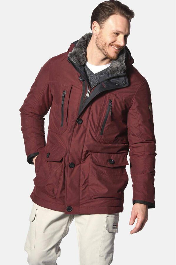 Jan Vanderstorm winterjas BOTULFR Plus Size donkerrood - Foto 3