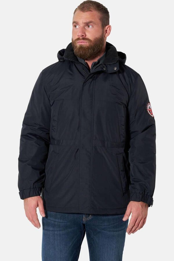 Jan Vanderstorm winterparka Plus Size zwart