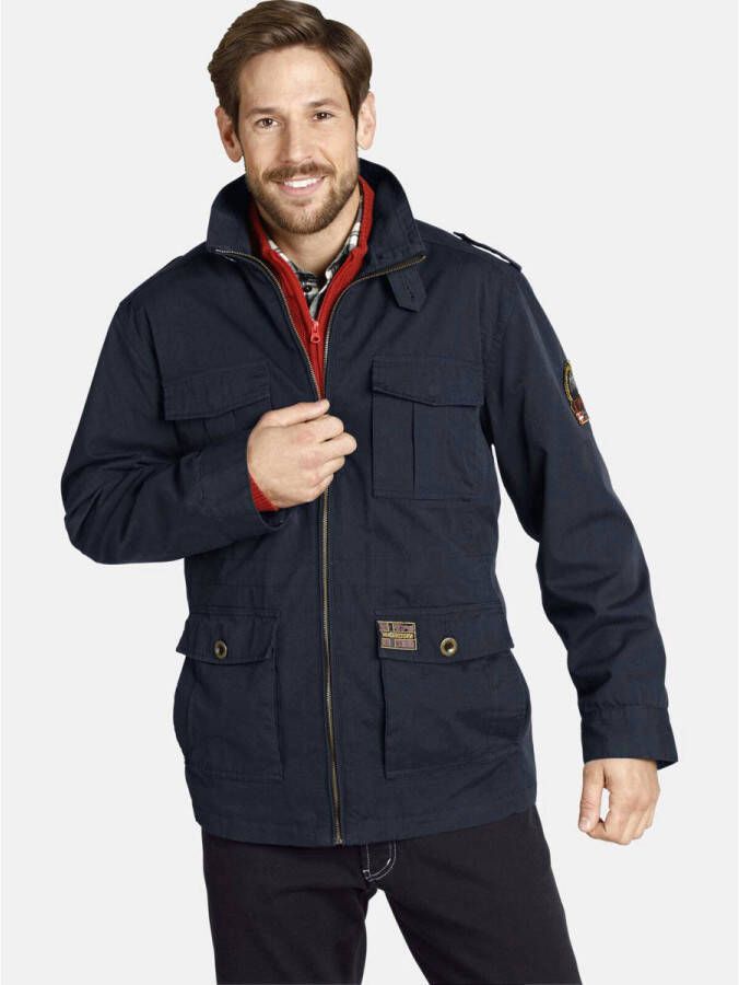 Jan Vanderstorm jas BROR Plus Size blauw