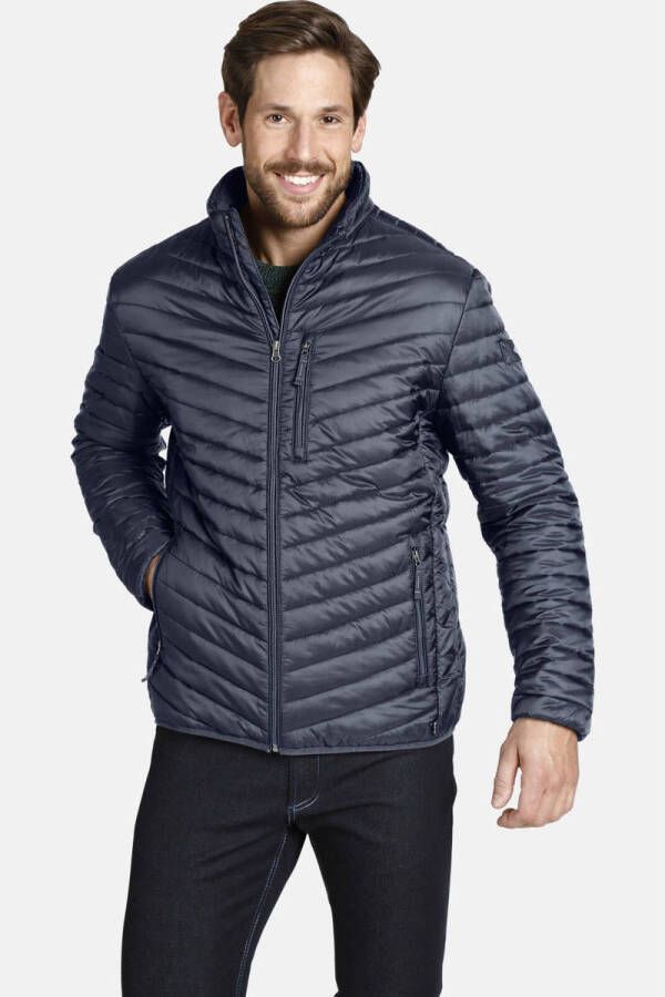 Jan Vanderstorm licht gewatteerd jack Plus Size DANKRAD donkerblauw