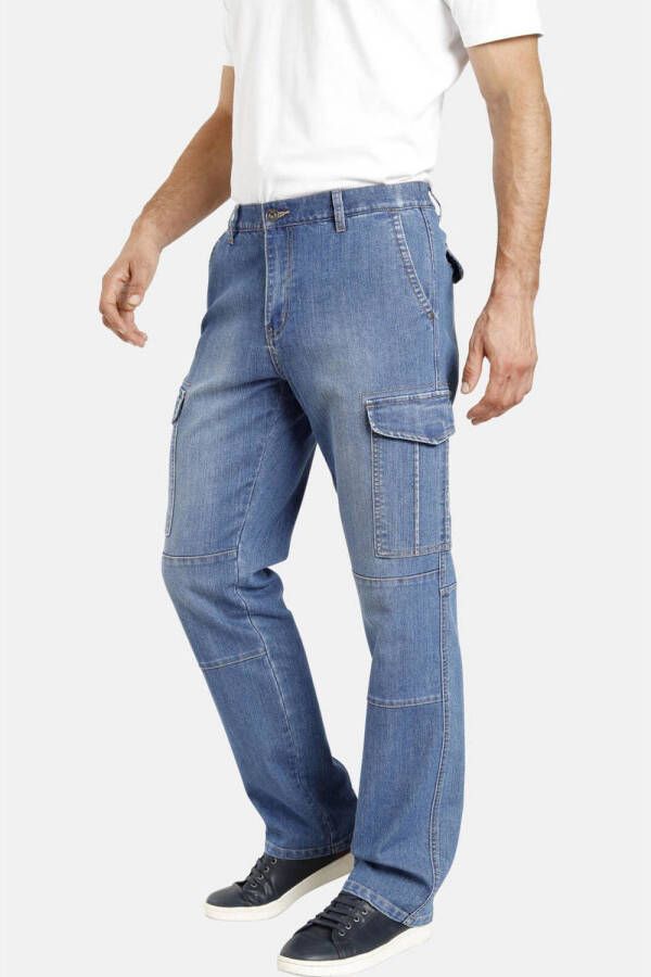 Jan Vanderstorm loose fit jeans ELMO Plus Size donkerblauw
