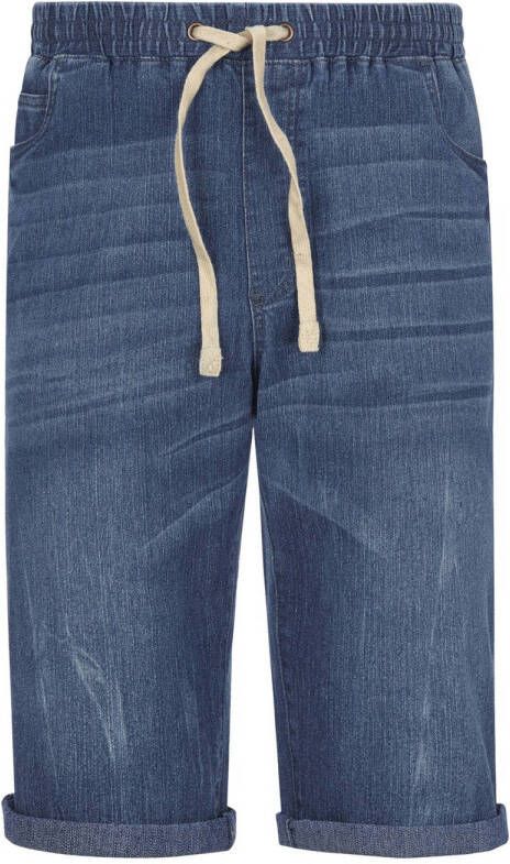 Jan Vanderstorm loose fit jeans Plus Size short Eigil blauw