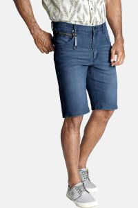 Jan Vanderstorm loose fit jeans short Plus Size short DITMANN blauw