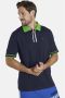 Jan Vanderstorm loose fit polo Plus Size ISFRIED met contrastbies Plus Size donkerblauw groen - Thumbnail 1
