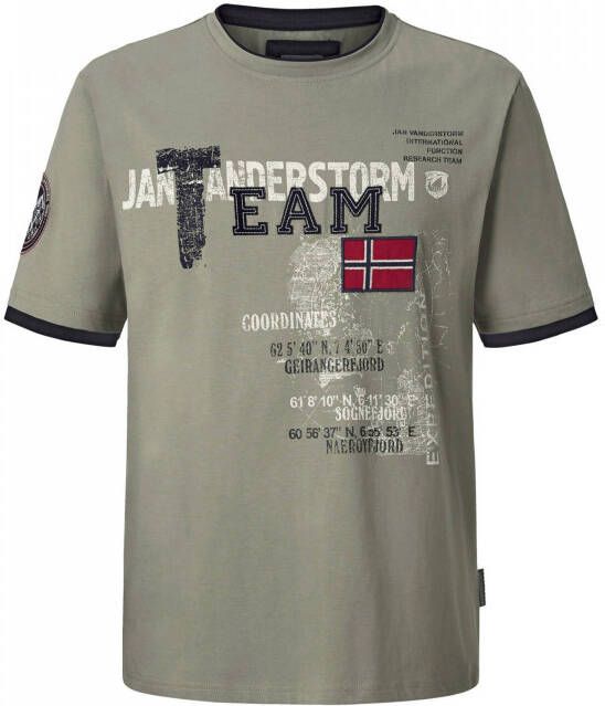 Jan Vanderstorm T shirt SÖLVE robuuste katoen jersey